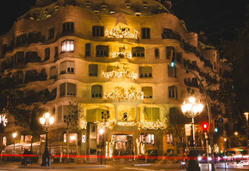 Casa Mila at Night