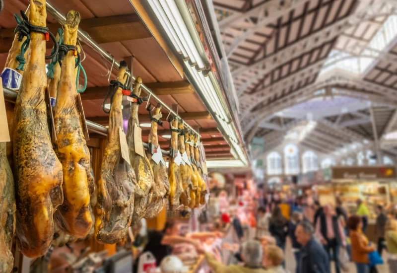 Valencia central market shops